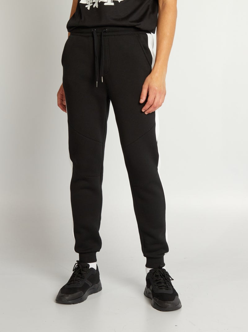 Pantaloni sportivi in tessuto felpato Nero - Kiabi