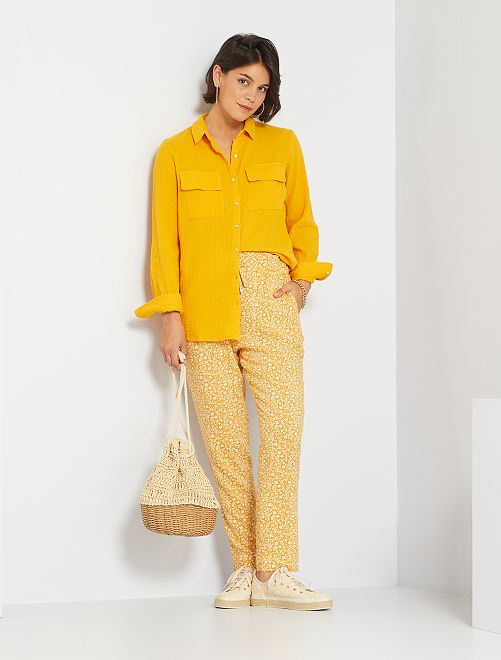 Pantaloni stampa fantasia - GIALLO - Kiabi - 15.00€