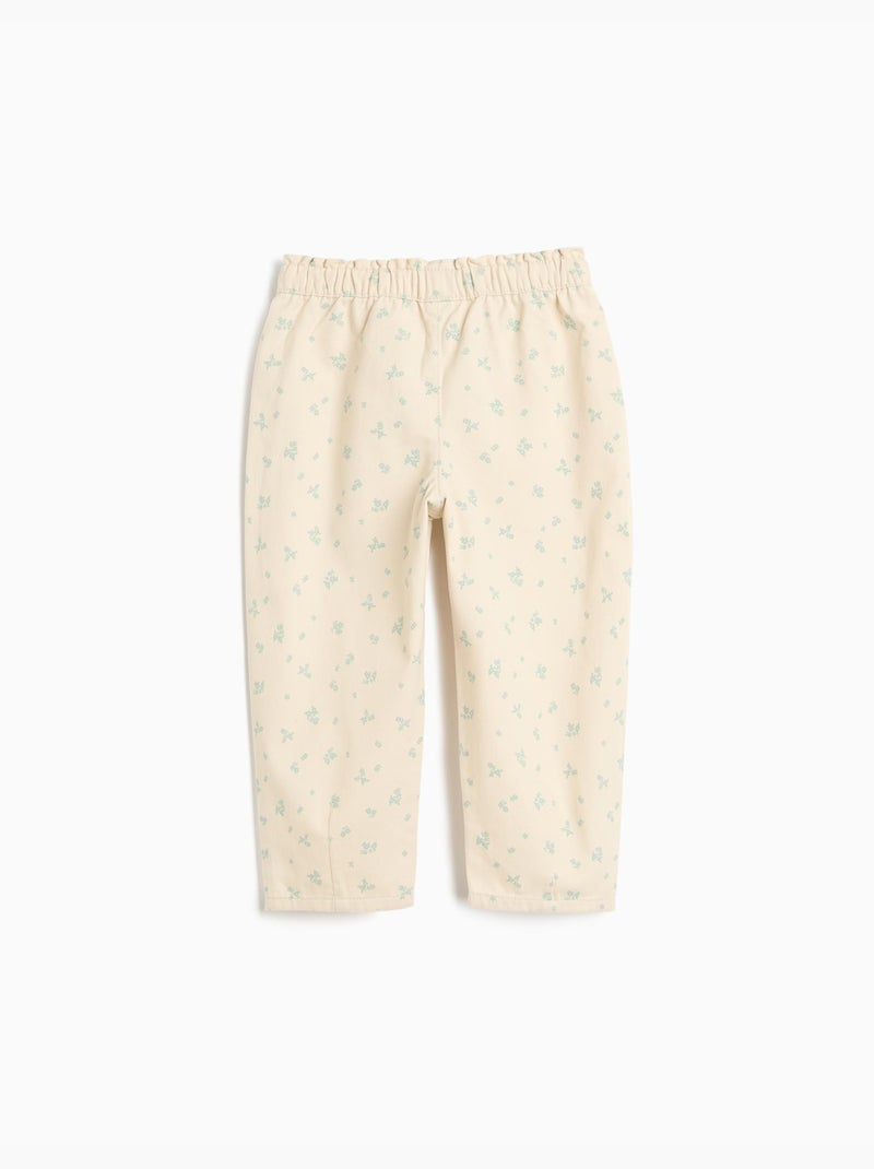 Pantaloni stampati a borsa di carta, mo fashion Beige - Kiabi