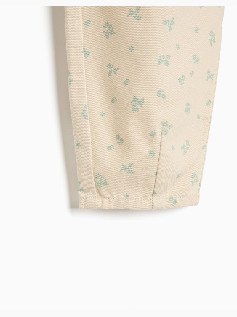 Pantaloni stampati a borsa di carta, mo fashion Beige - Kiabi