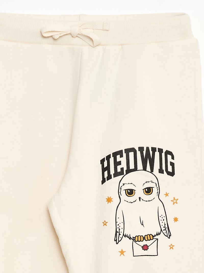 Pantaloni stampati 'Harry Potter' in pile tinta unita Bianco - Kiabi