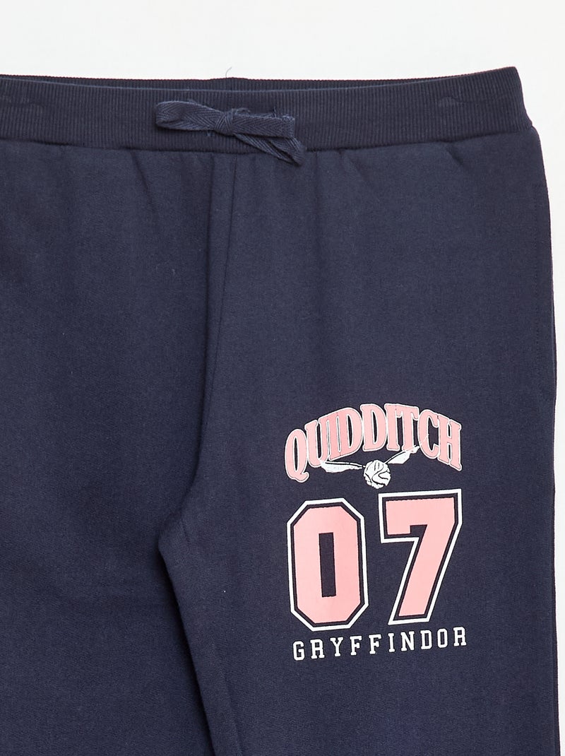 Pantaloni stampati 'Harry Potter' in pile tinta unita Blu - Kiabi