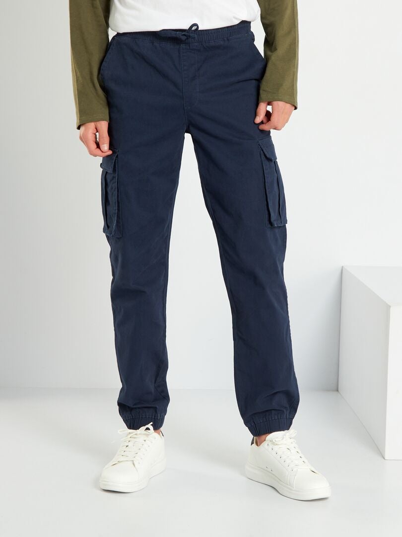 Pantaloni stile cargo blu - Kiabi