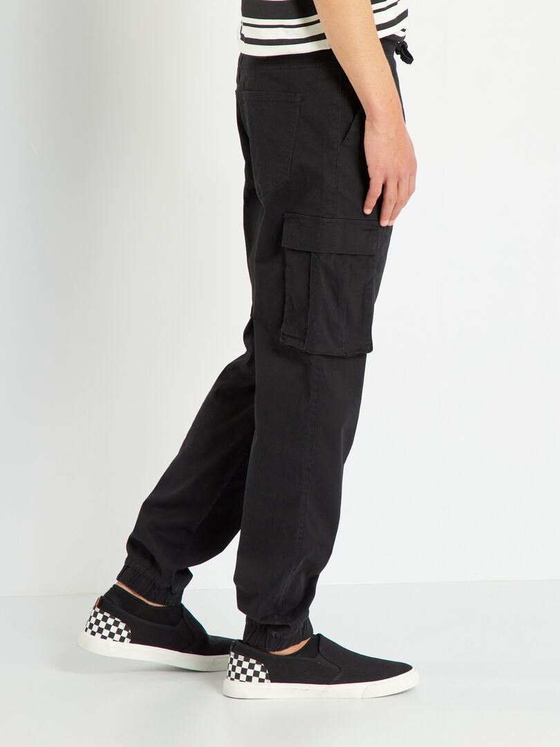 Pantaloni stile cargo Nero - Kiabi