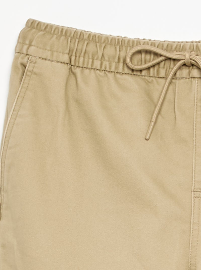 Pantaloni stile 'jogger' multitasche Beige - Kiabi