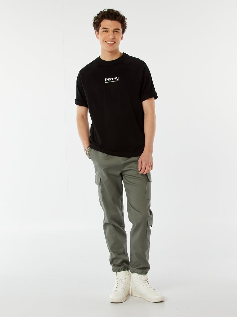 Pantaloni stile 'jogger' multitasche Verde - Kiabi