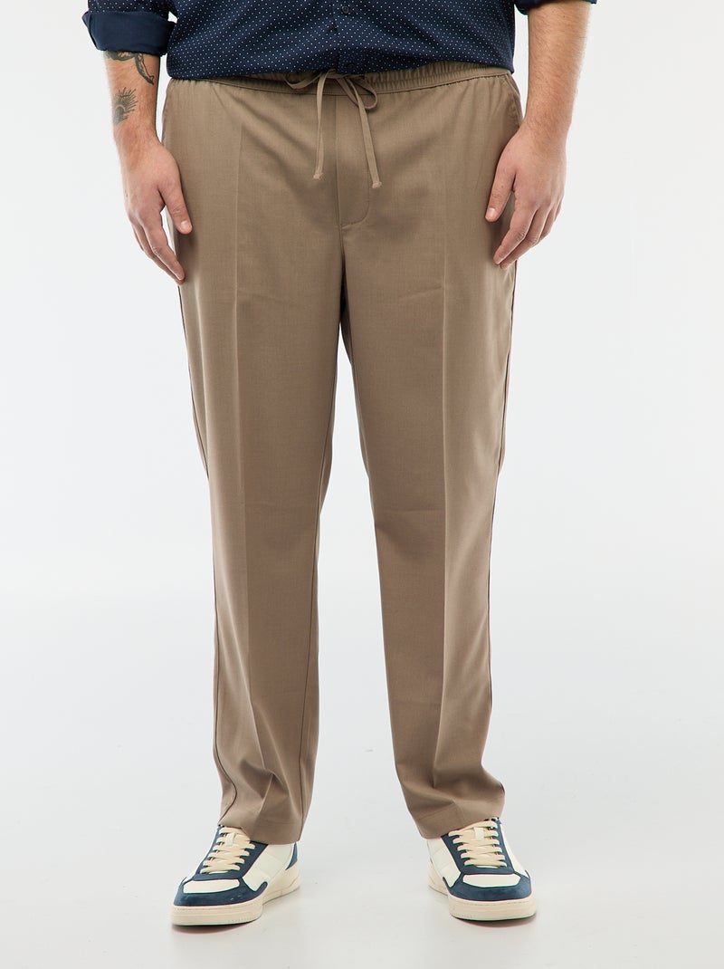 Pantaloni stile 'jogger' tinta unita Beige - Kiabi