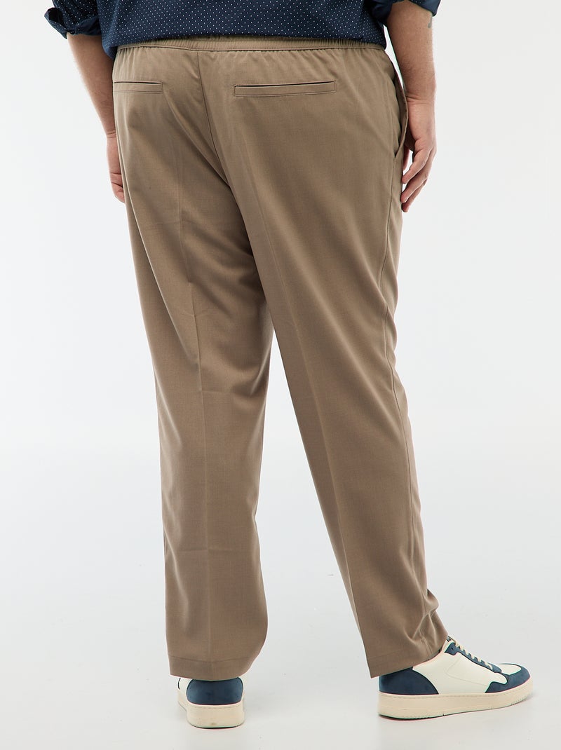 Pantaloni stile 'jogger' tinta unita Beige - Kiabi