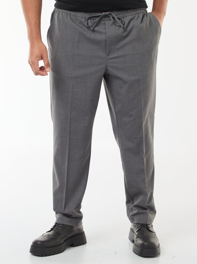 Pantaloni stile jogger tinta unita Grigio - Kiabi