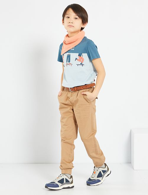 Pantaloni stile 'joggers' - BEIGE - Kiabi - 8.00€