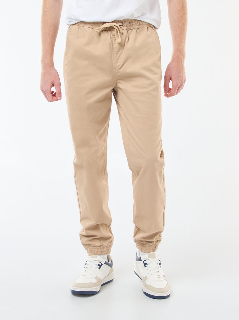 Pantaloni stile 'joggers' BEIGE - Kiabi