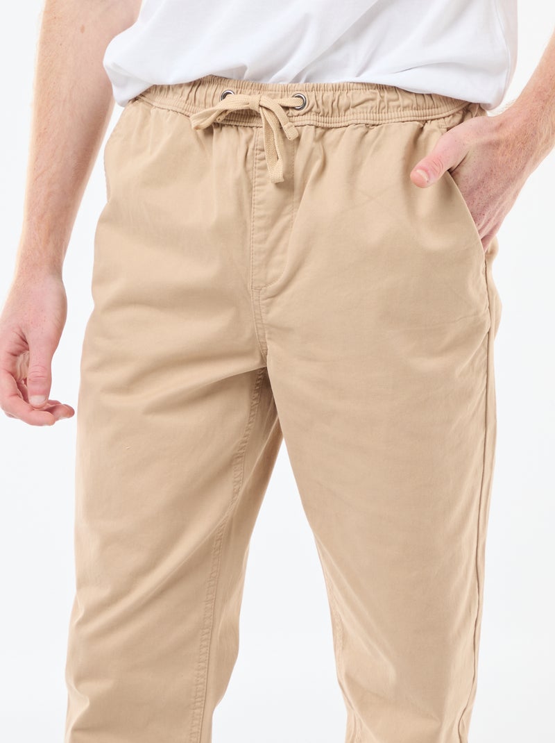 Pantaloni stile 'joggers' BEIGE - Kiabi