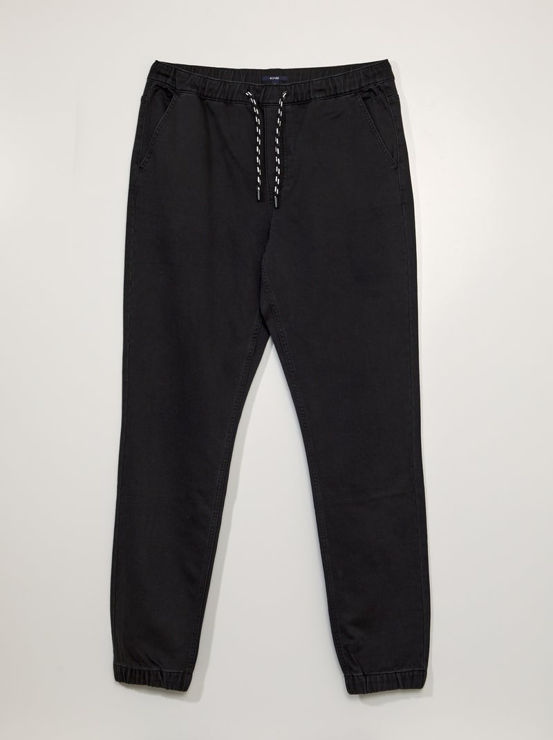Pantaloni stile joggers in denim +190 cm - L38 NERO - Kiabi