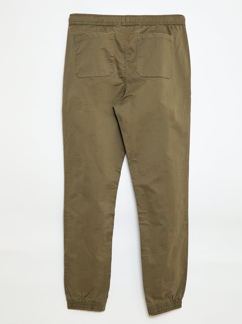 Pantaloni stile 'joggers' Kaki - Kiabi