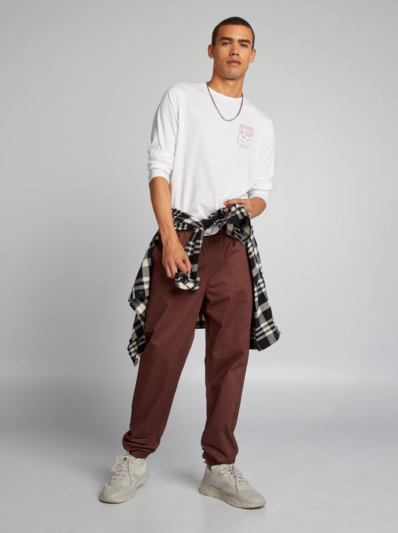 Pantaloni stile 'joggers' MARRONE - Kiabi