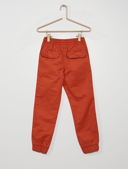 Pantaloni stile 'joggers' - rosso mattone - Kiabi - 8.00€