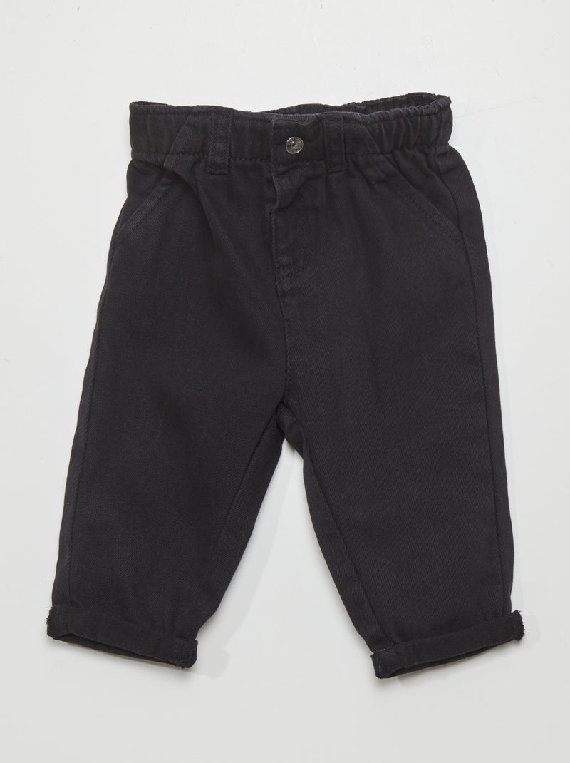 Pantaloni stile paper bag nero - Kiabi