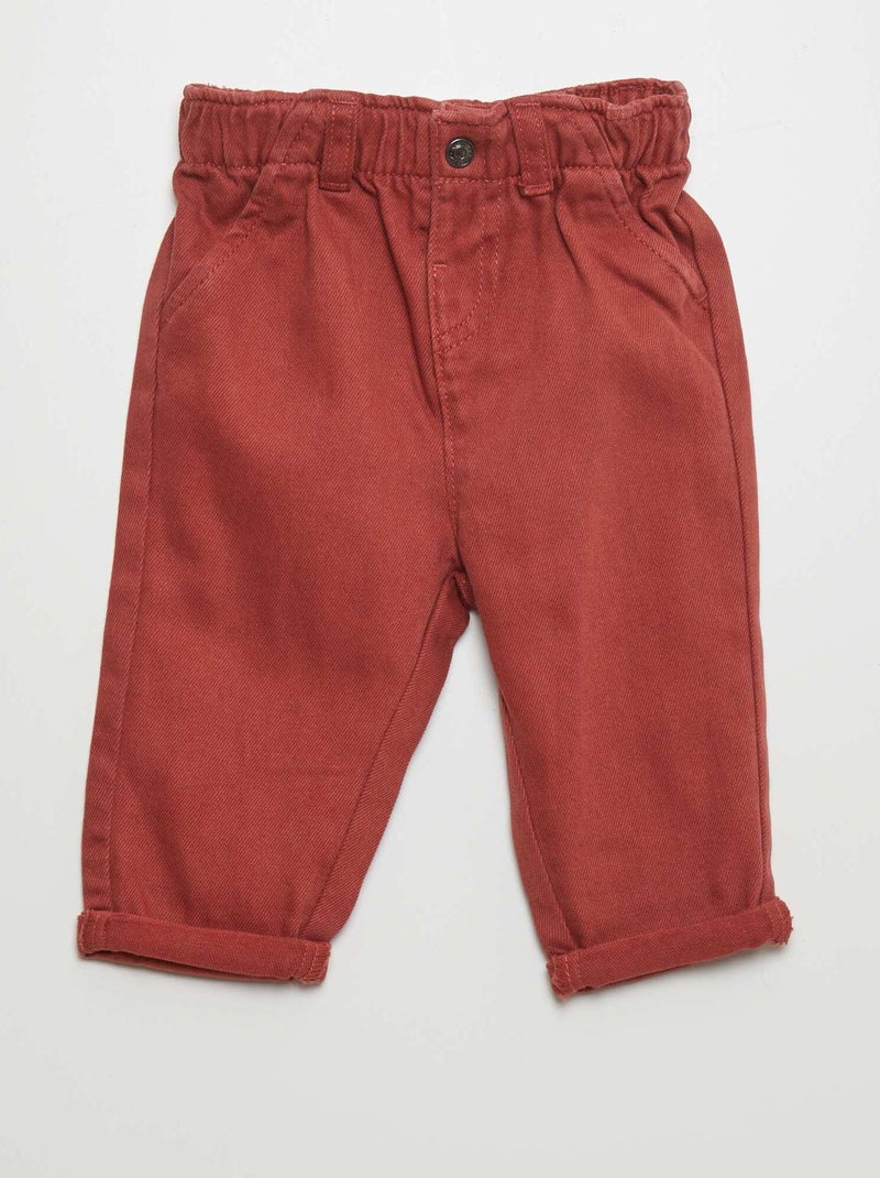 Pantaloni stile paper bag ROSSO - Kiabi