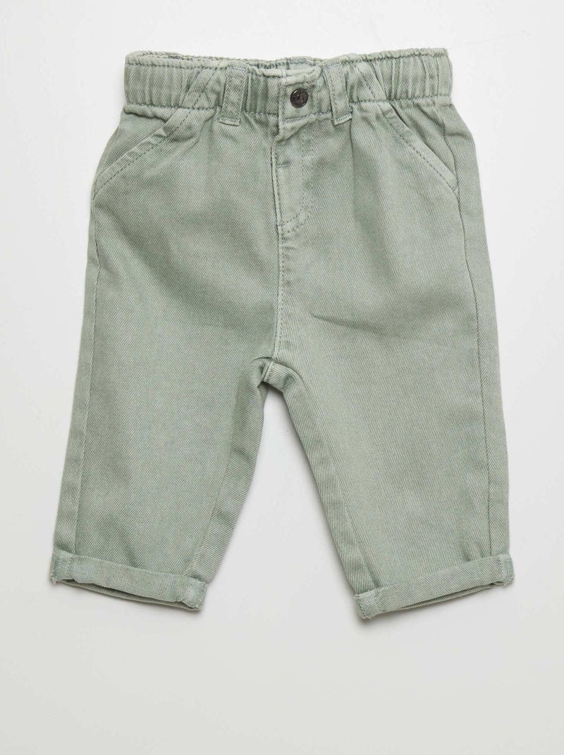 Pantaloni stile paper bag VERDE - Kiabi