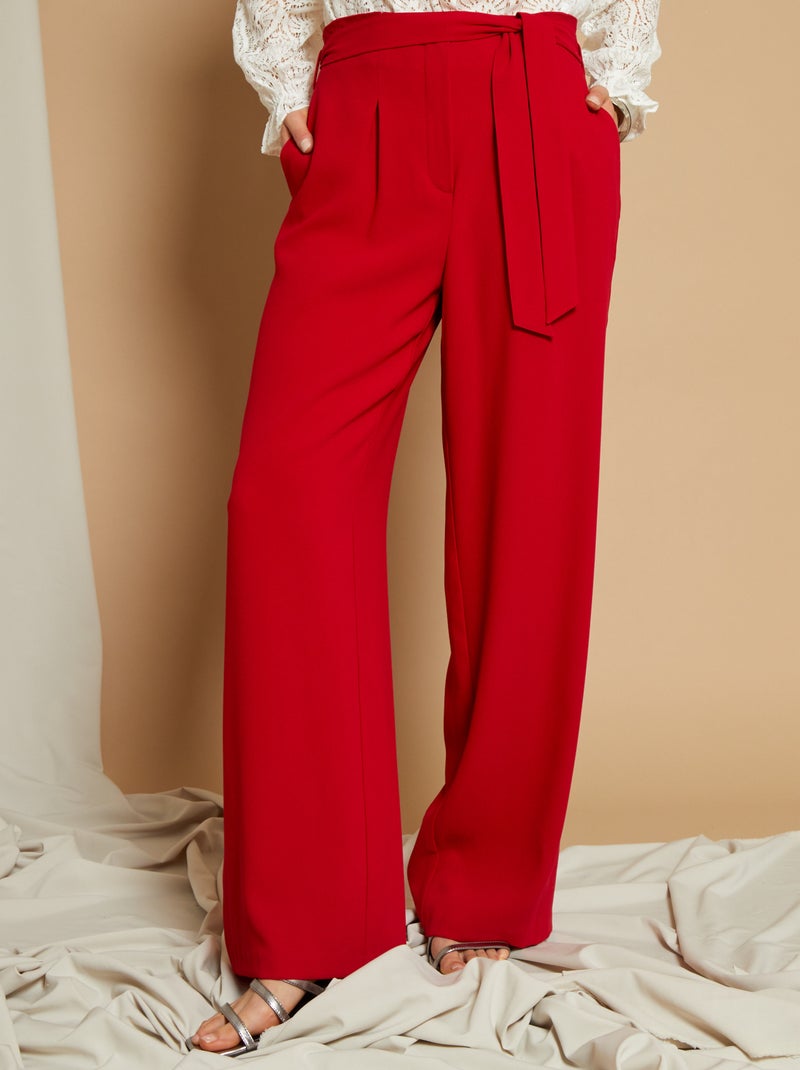 Pantaloni stile tailleur ROSSO - Kiabi