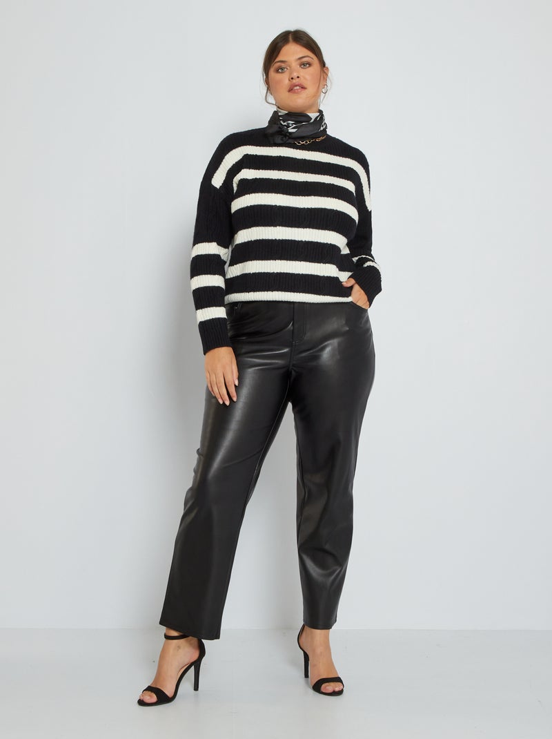 Pantaloni straight - 5 tasche Nero - Kiabi