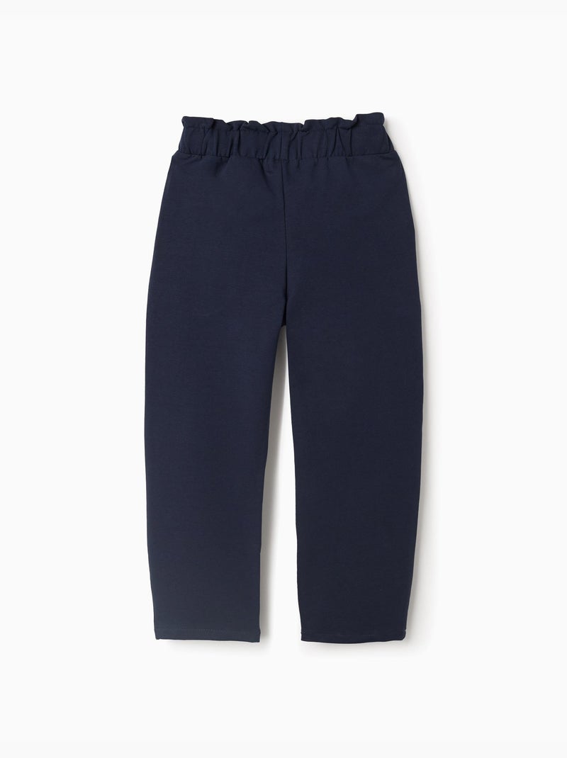 Pantaloni straight fit con nodo decorativo Blu scuro - Kiabi