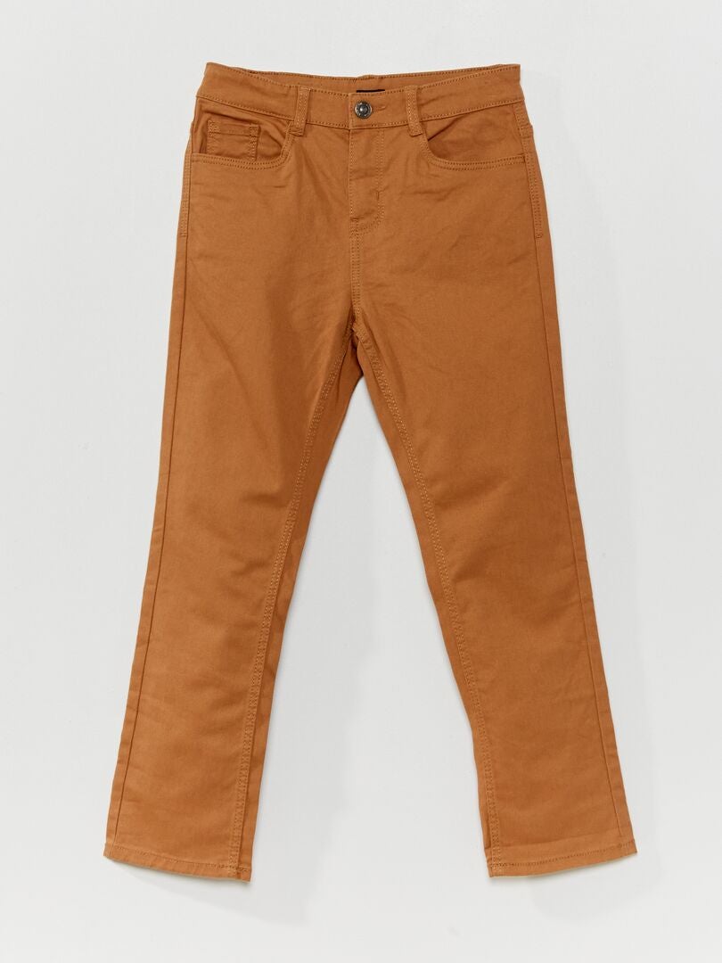 Pantaloni stretch - Taglio più confortevole BEIGE - Kiabi