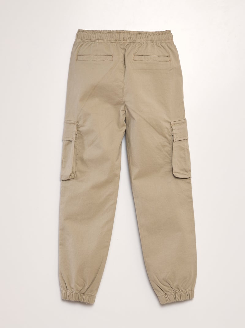 Pantaloni stretch multitasche BEIGE - Kiabi