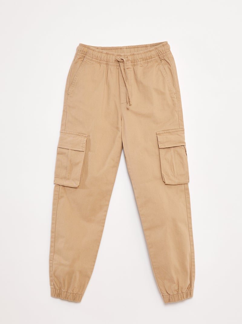 Pantaloni stretch multitasche Beige - Kiabi