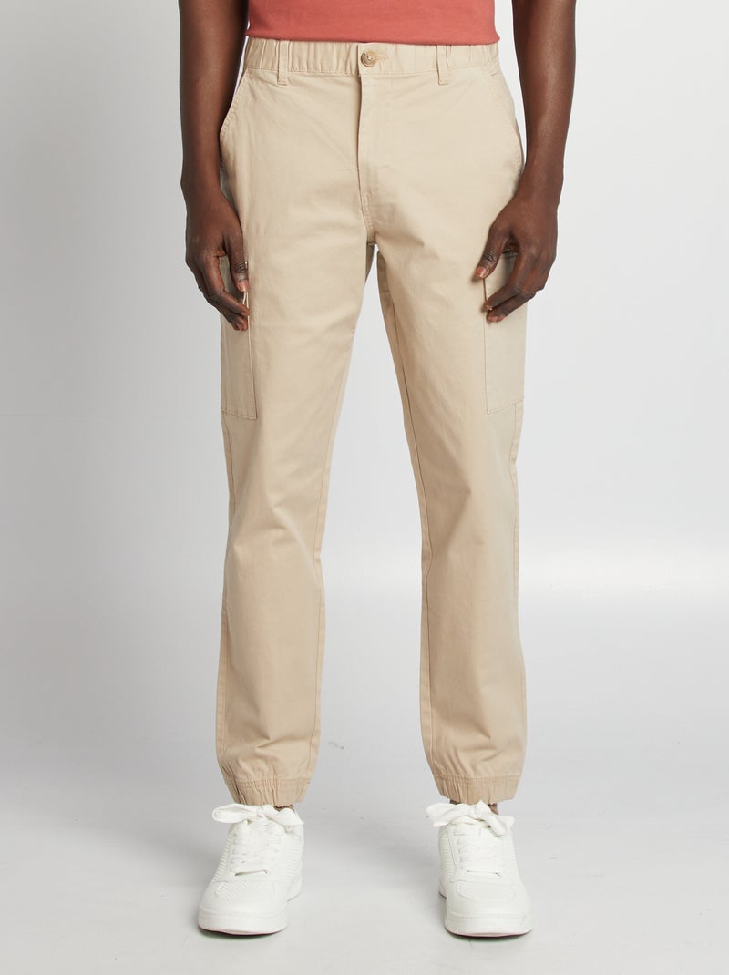 Pantaloni stretch multitasche beige - Kiabi