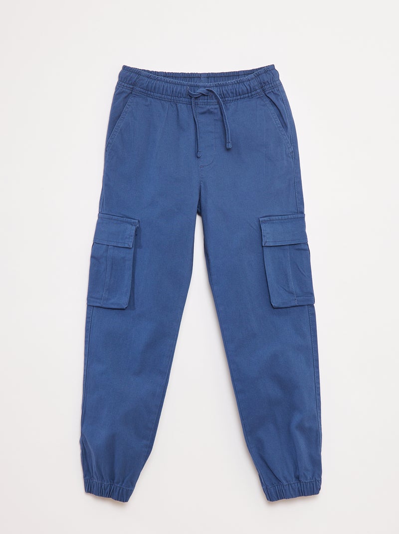 Pantaloni stretch multitasche Blu - Kiabi