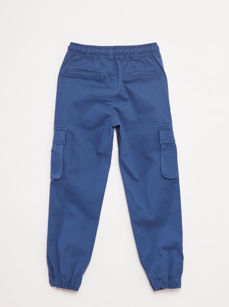 Pantaloni stretch multitasche Blu - Kiabi