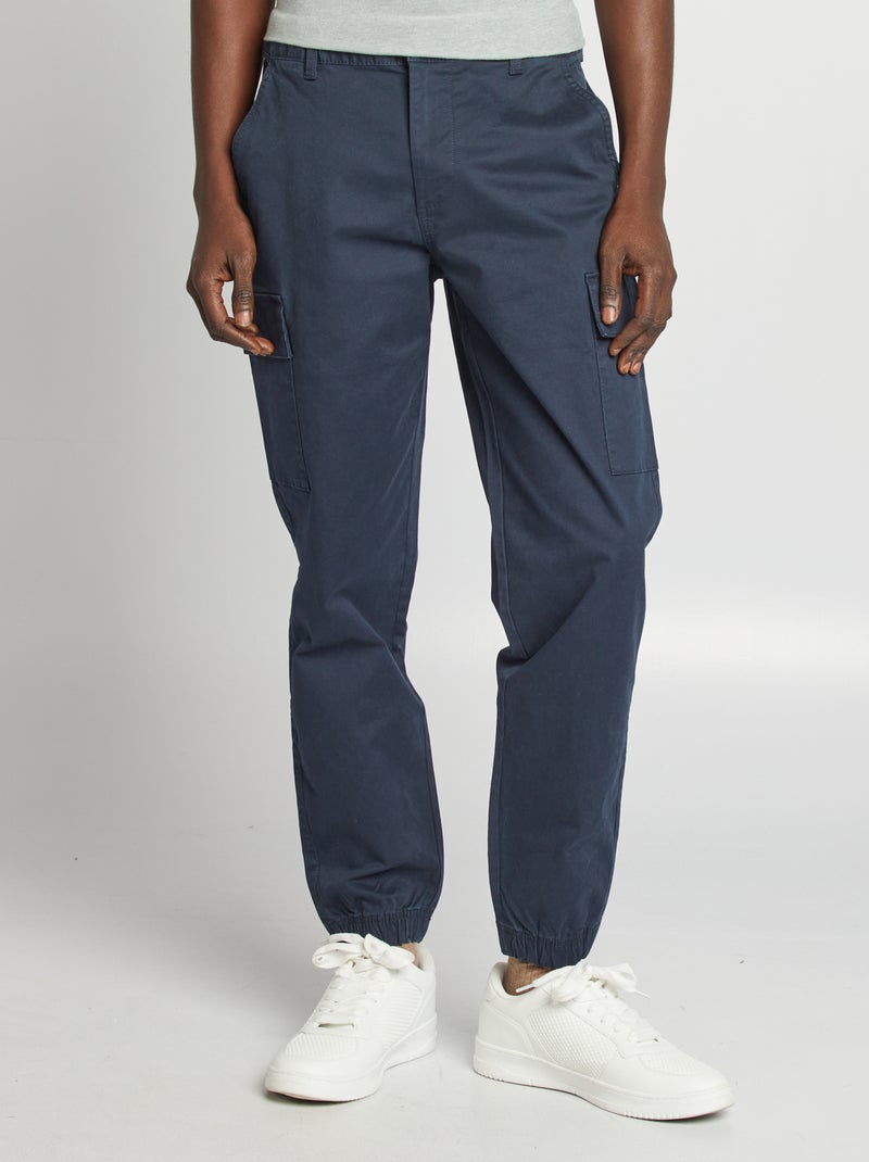 Pantaloni stretch multitasche blu - Kiabi