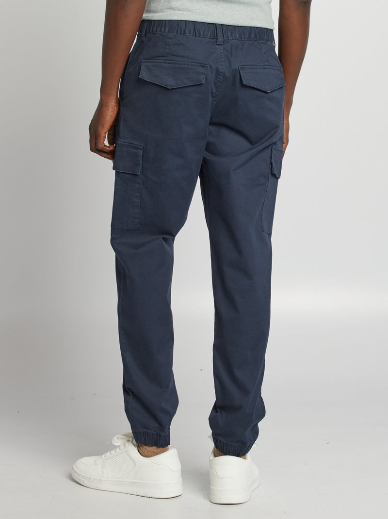 Pantaloni stretch multitasche blu - Kiabi