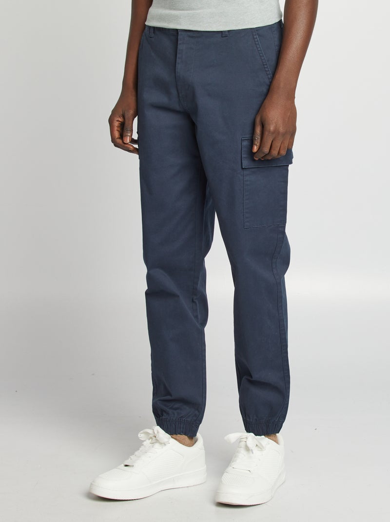 Pantaloni stretch multitasche blu - Kiabi