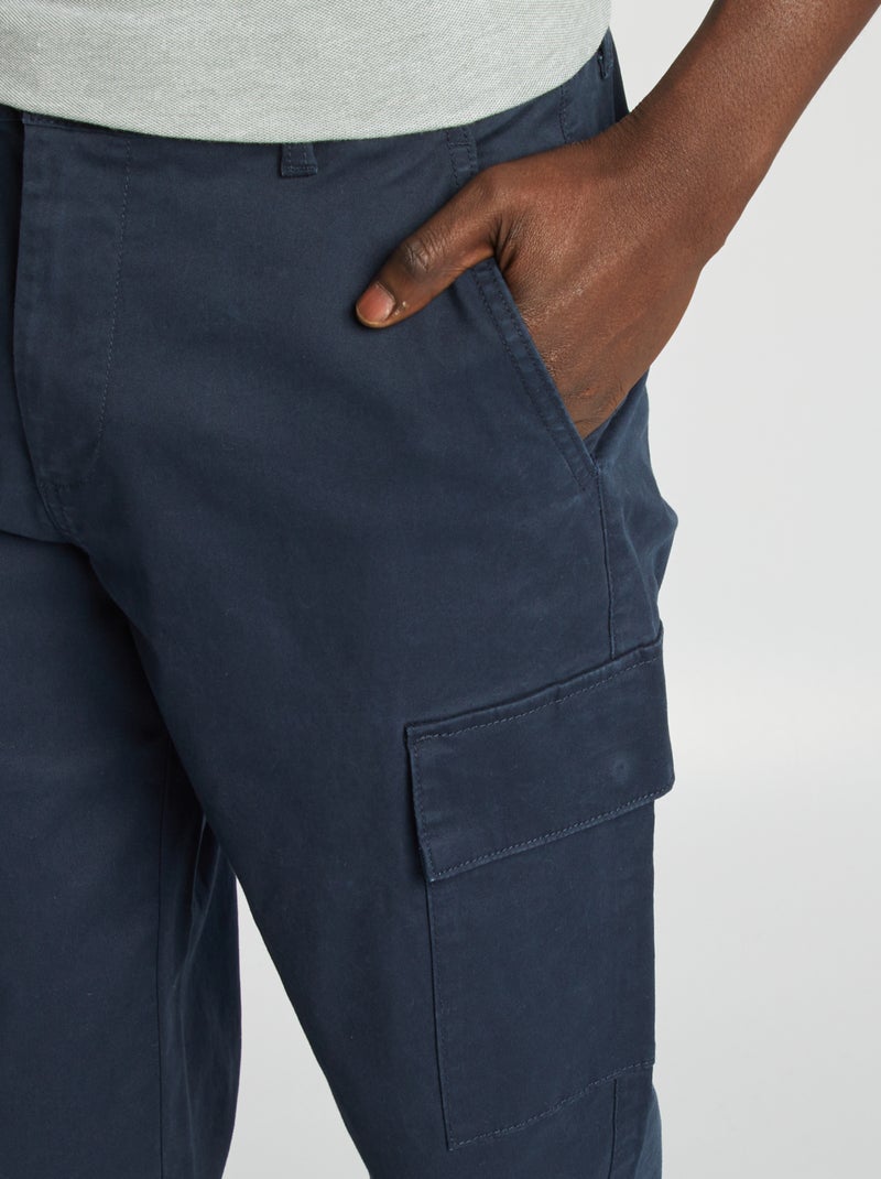 Pantaloni stretch multitasche blu - Kiabi