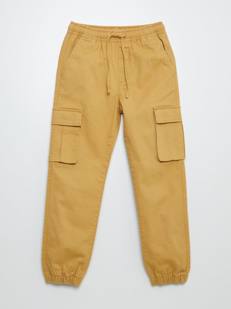 Pantaloni stretch multitasche GIALLO - Kiabi