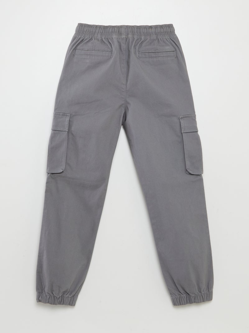 Pantaloni stretch multitasche GRIGIO - Kiabi