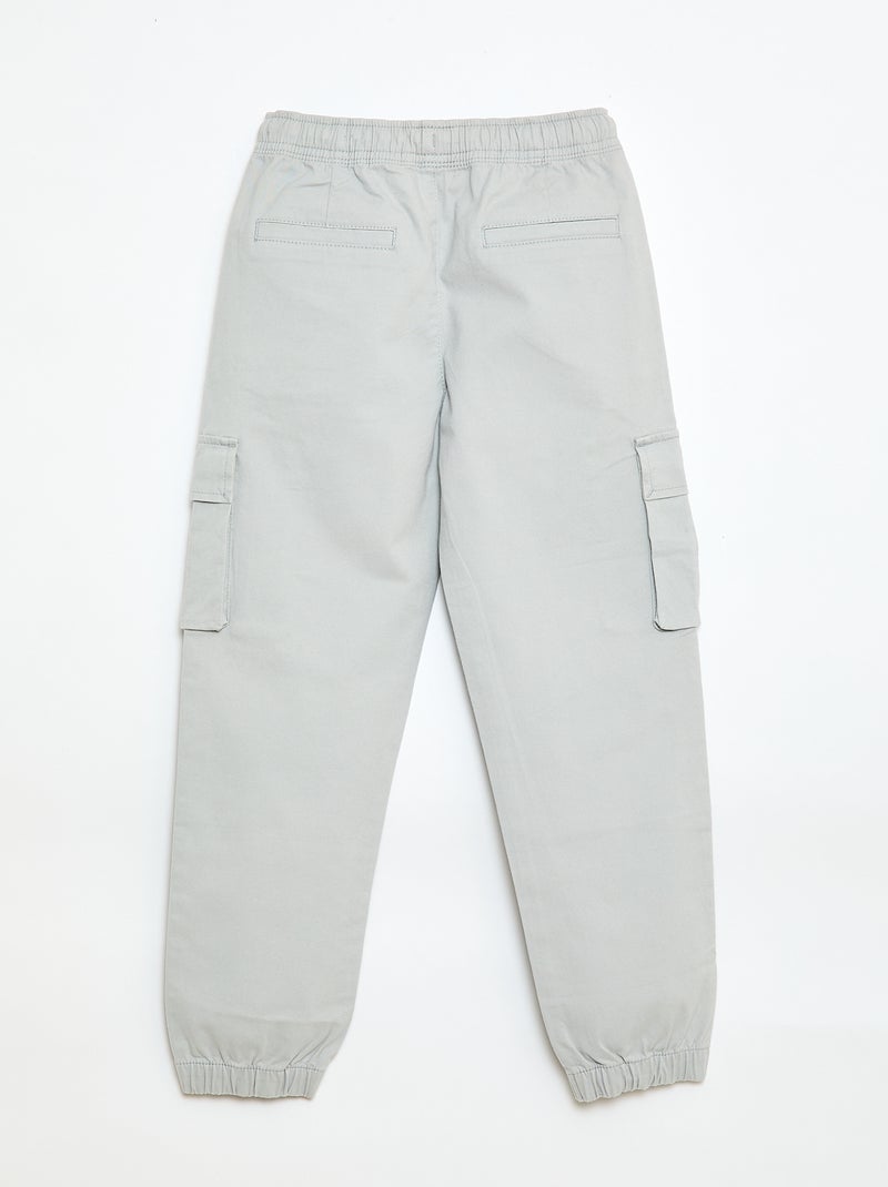 Pantaloni stretch multitasche Grigio - Kiabi