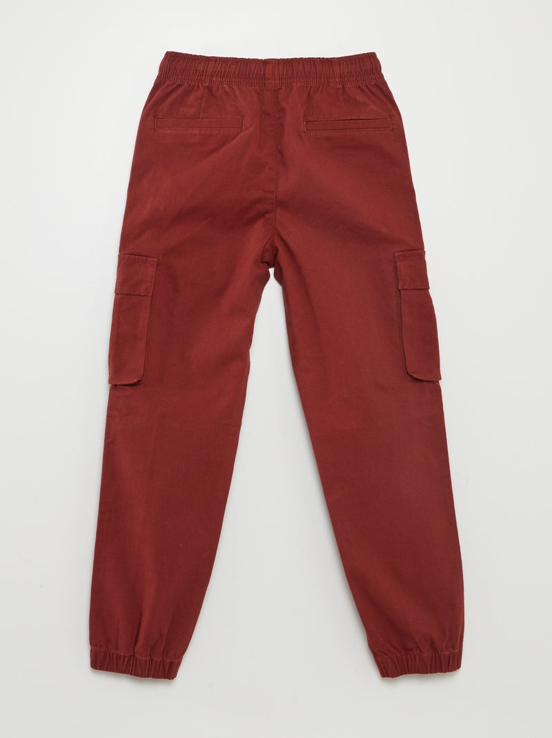 Pantaloni stretch multitasche MARRONE - Kiabi