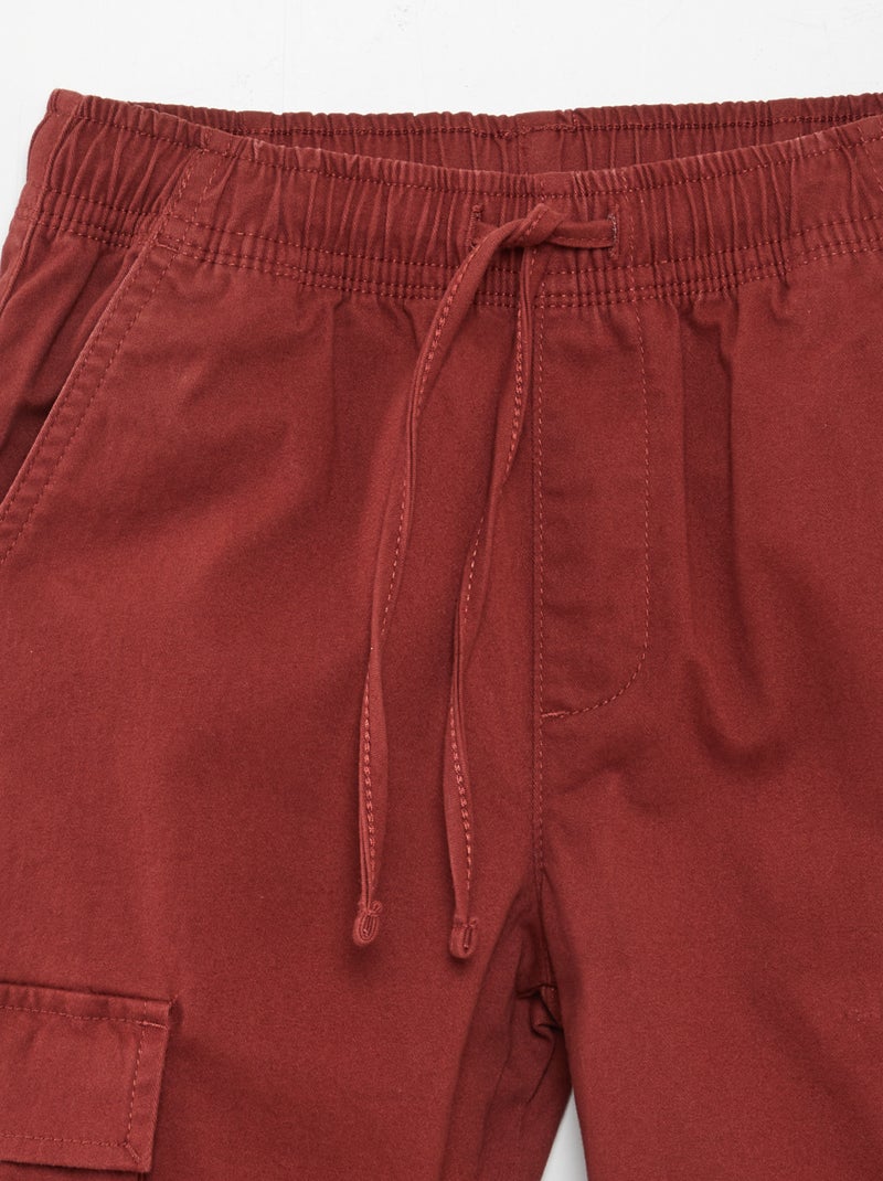 Pantaloni stretch multitasche MARRONE - Kiabi