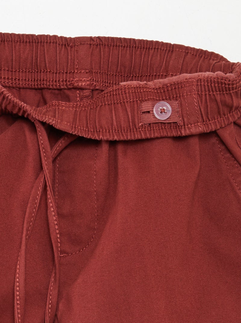 Pantaloni stretch multitasche MARRONE - Kiabi