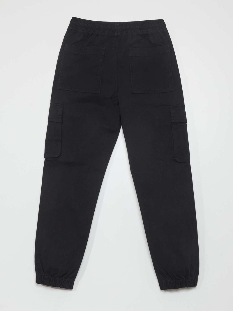 Pantaloni stretch multitasche nero - Kiabi