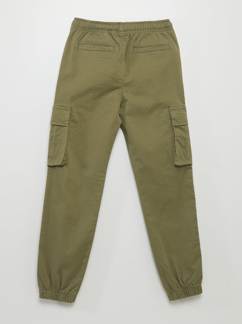 Pantaloni stretch multitasche VERDE - Kiabi