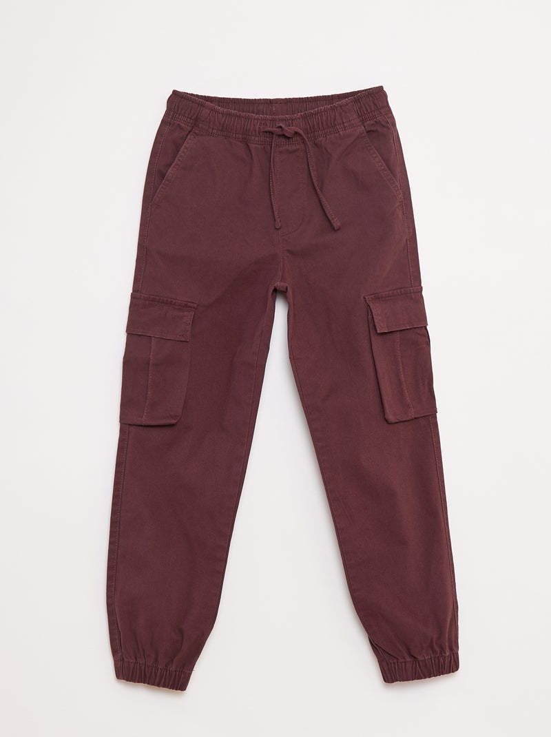 Pantaloni stretch multitasche Viola - Kiabi