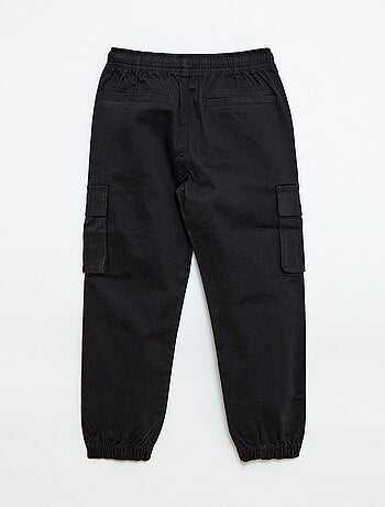 Pantaloni stretch tinta unita multitasche