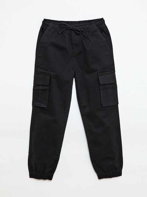 Pantaloni stretch tinta unita multitasche - Kiabi