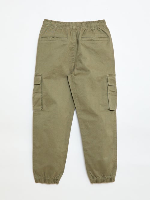 Pantaloni stretch tinta unita multitasche - Kiabi