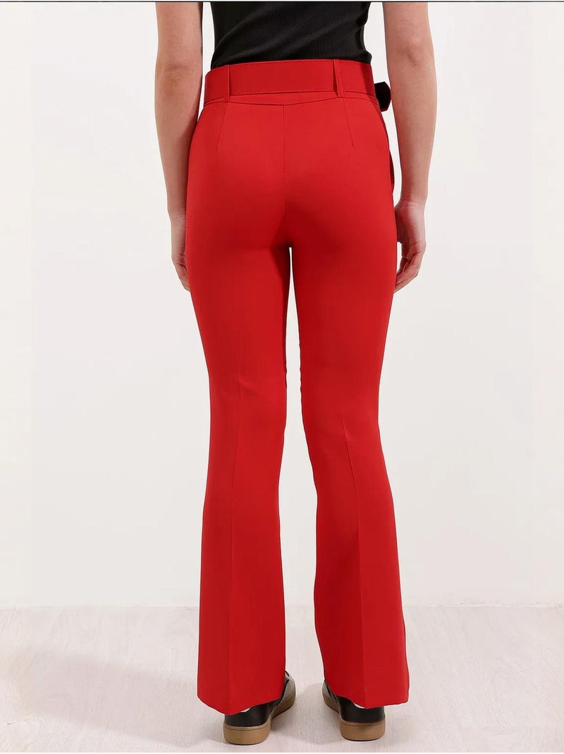 Pantaloni svasati con cintura bdart Rosso - Kiabi