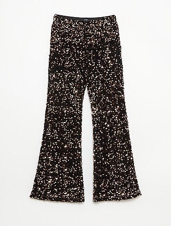 Pantaloni svasati lucidi